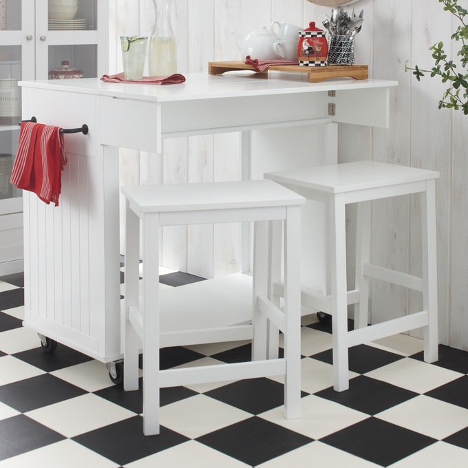 Miller Kitchen Island With Stools, , large