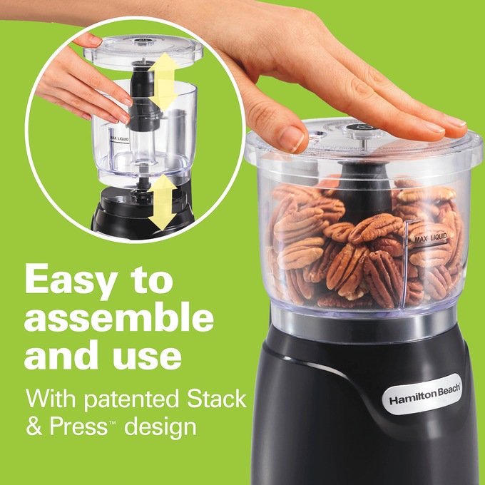 Hamilton Beach Stack & Press Food Chopper, , large