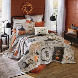 Festive Halloween Oversized Quilt and Coordinating Sham, , large