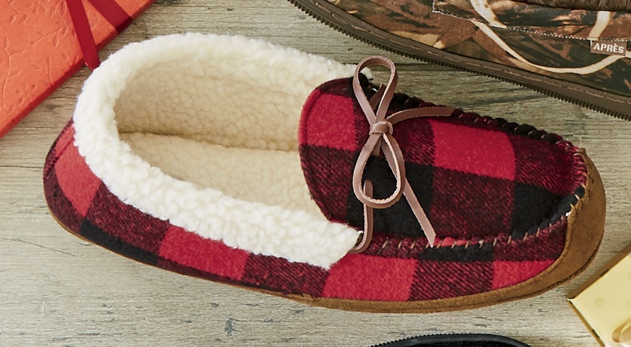 buffalo plaid slippers