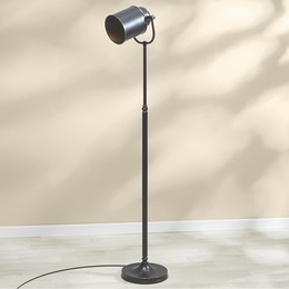 Black Floor Spotlight Lamp, , large