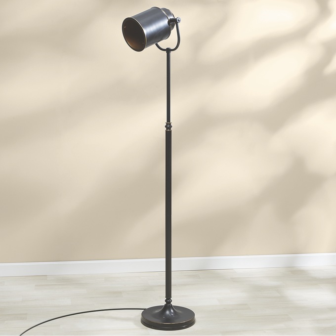 Black Floor Spotlight Lamp, , large