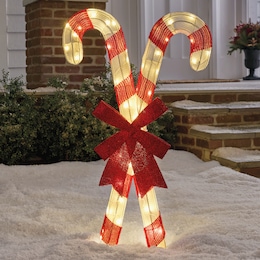 Lit Candy Cane Lawn D&eacute;cor, , large