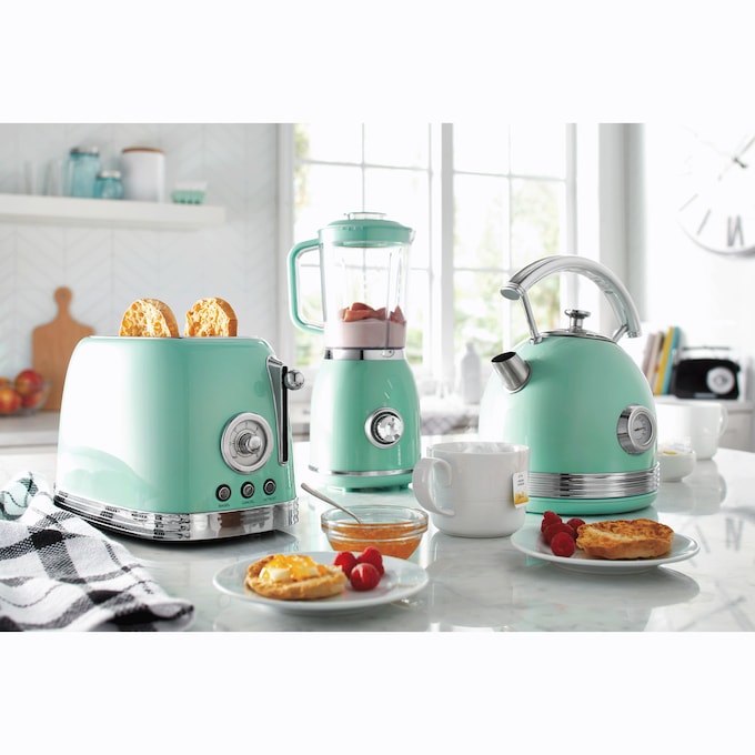 Retro 2-Slice Toaster, Mint, large