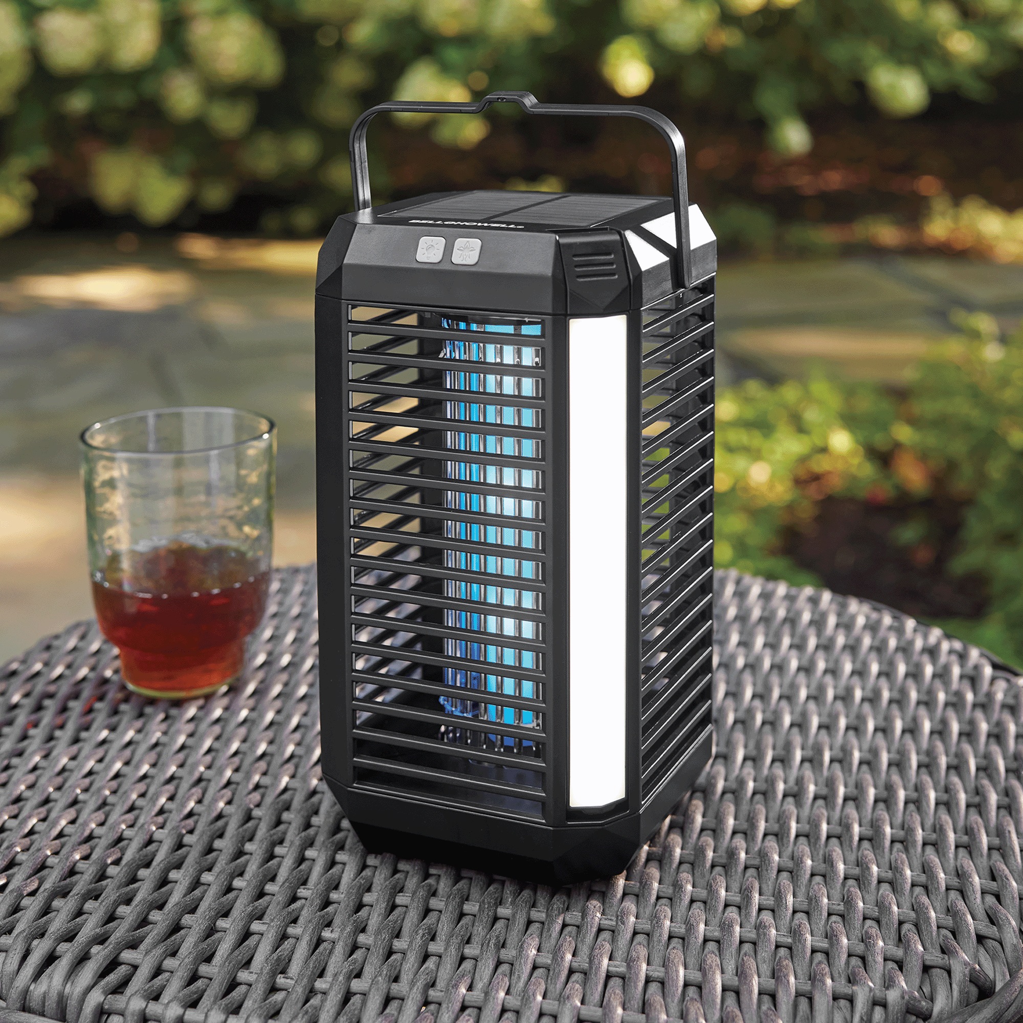 Bell + Howell Rogue Solar Lantern & Bug Zapper, Black, large