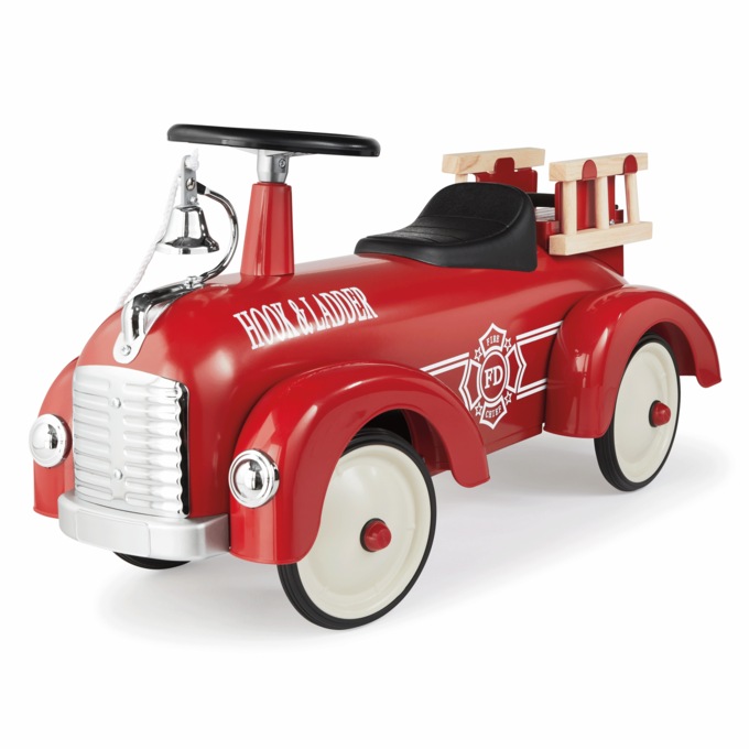 Ride-On Metal Vintage Fire Truck , , large