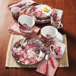 16-piece Large Floral Dinnerware Set, , large