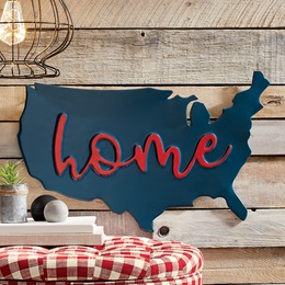 Metal USA Home Sign, , large