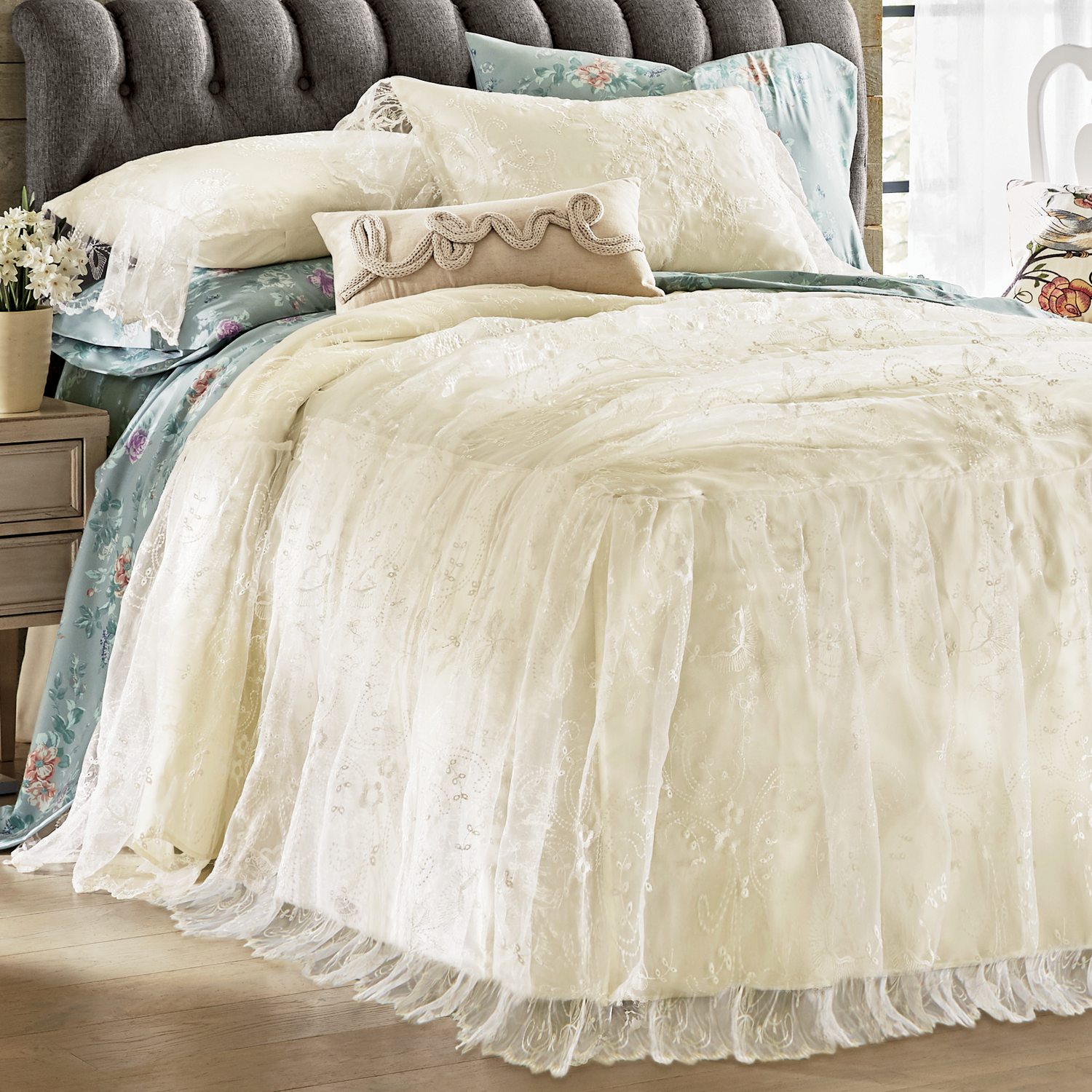bianca lace bedspread and