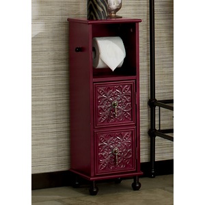 Embossed Floral Toilet Paper Holder, , large