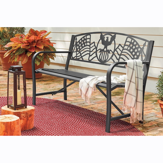 Military Services Bench, Black, large