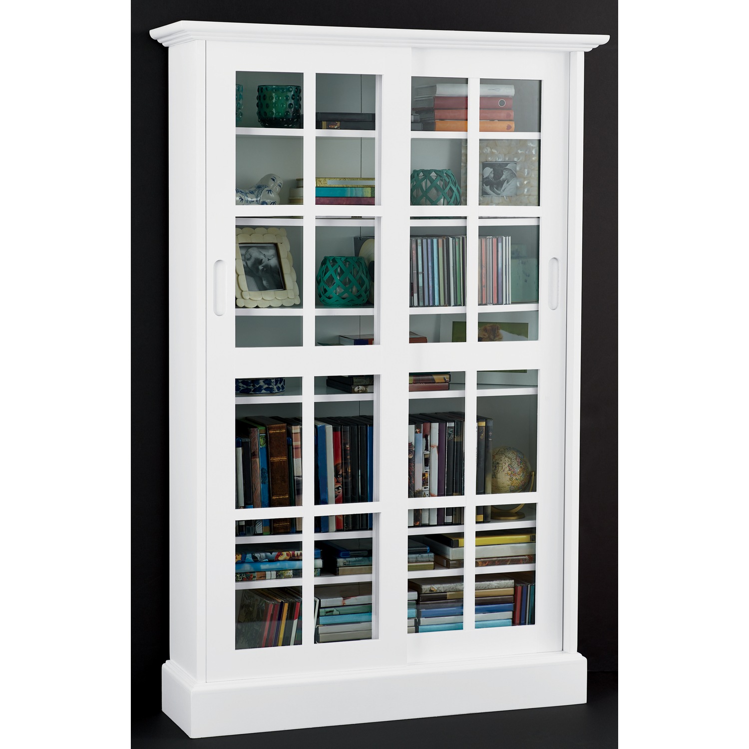 White dvd cabinet online with doors