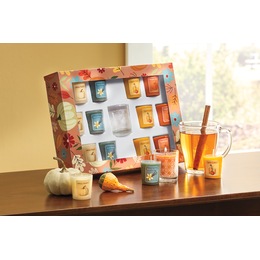 13-Piece Autumn-Scented Pumpkin Votive Candle Set, , large