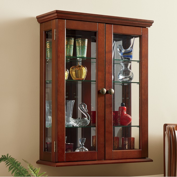 Wall Mounted Curio Cabinet Country Door