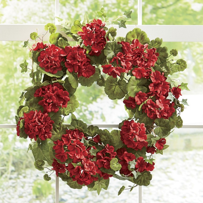 Geranium Wreath, , large