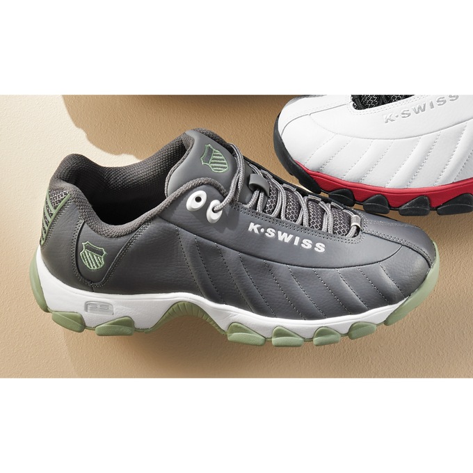 K-Swiss Men's Cross Training Shoe, Asphalt Blanc Watercress, large