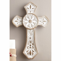 Carved Wall Table Cross, , large