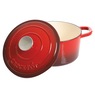Crock Pot Artisan 3-qt. Enameled Cast Iron Dutch Oven with Lid, Gradient Red, large