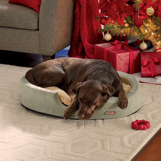 K H Pet Products Thermo Snuggly Sleeper Oval Pet Bed Large Country Door