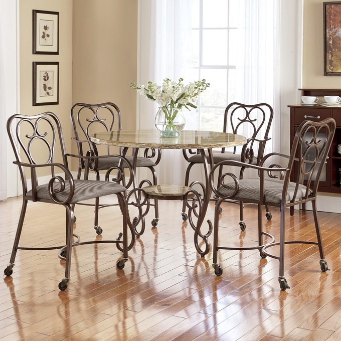 Scroll Dining Table & Chairs, , large