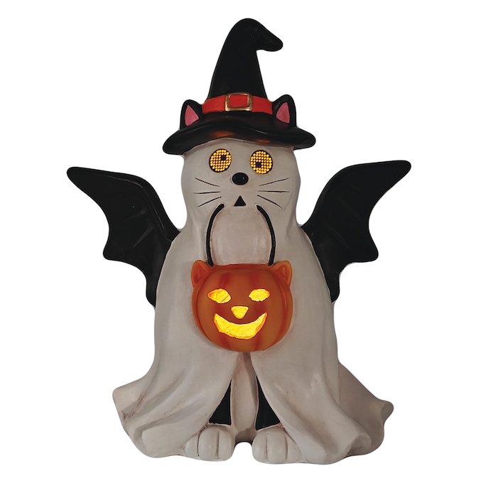 Lit Trick-or-Treat Cat, , large