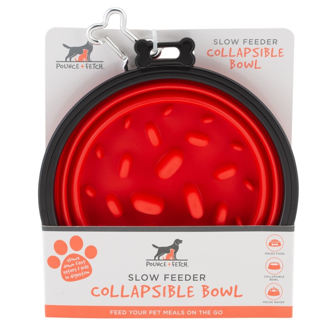 Slow Feeder Collapsible Bowl, , large