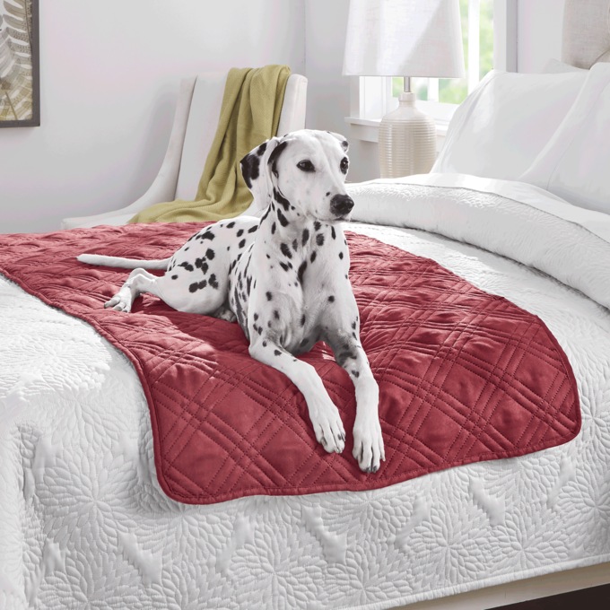 Faux Suede Waterproof Bed Protector for Pets Country Door