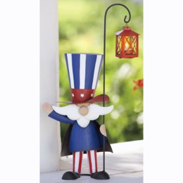Metal Uncle Sam with Lantern, , large