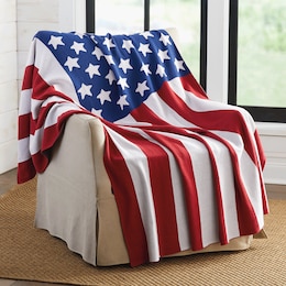 Knit Americana Throw, , large