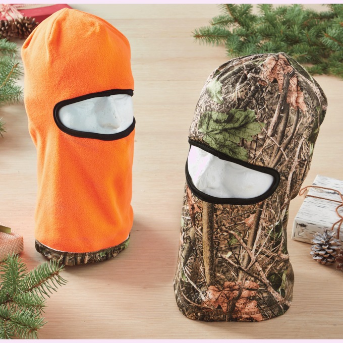 Reversible Camo Fleece Mask, , large