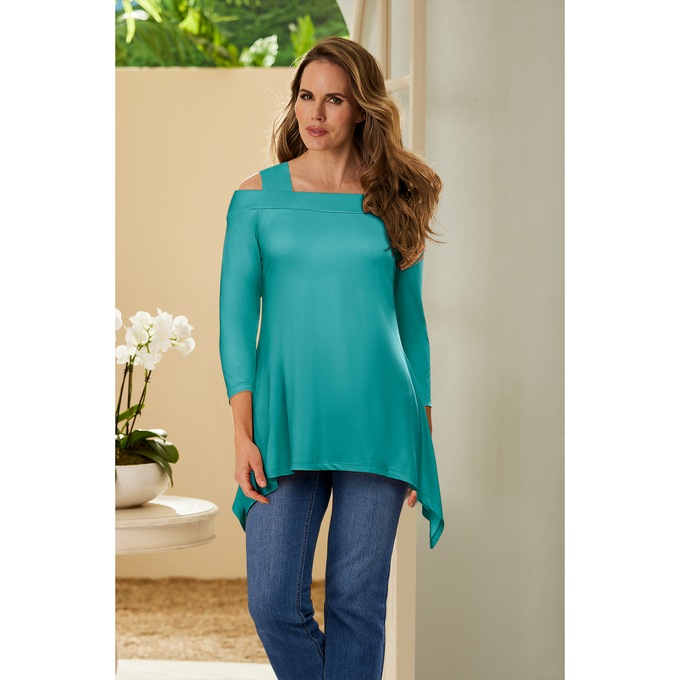 Bright Shark-Bite Top, Green, large