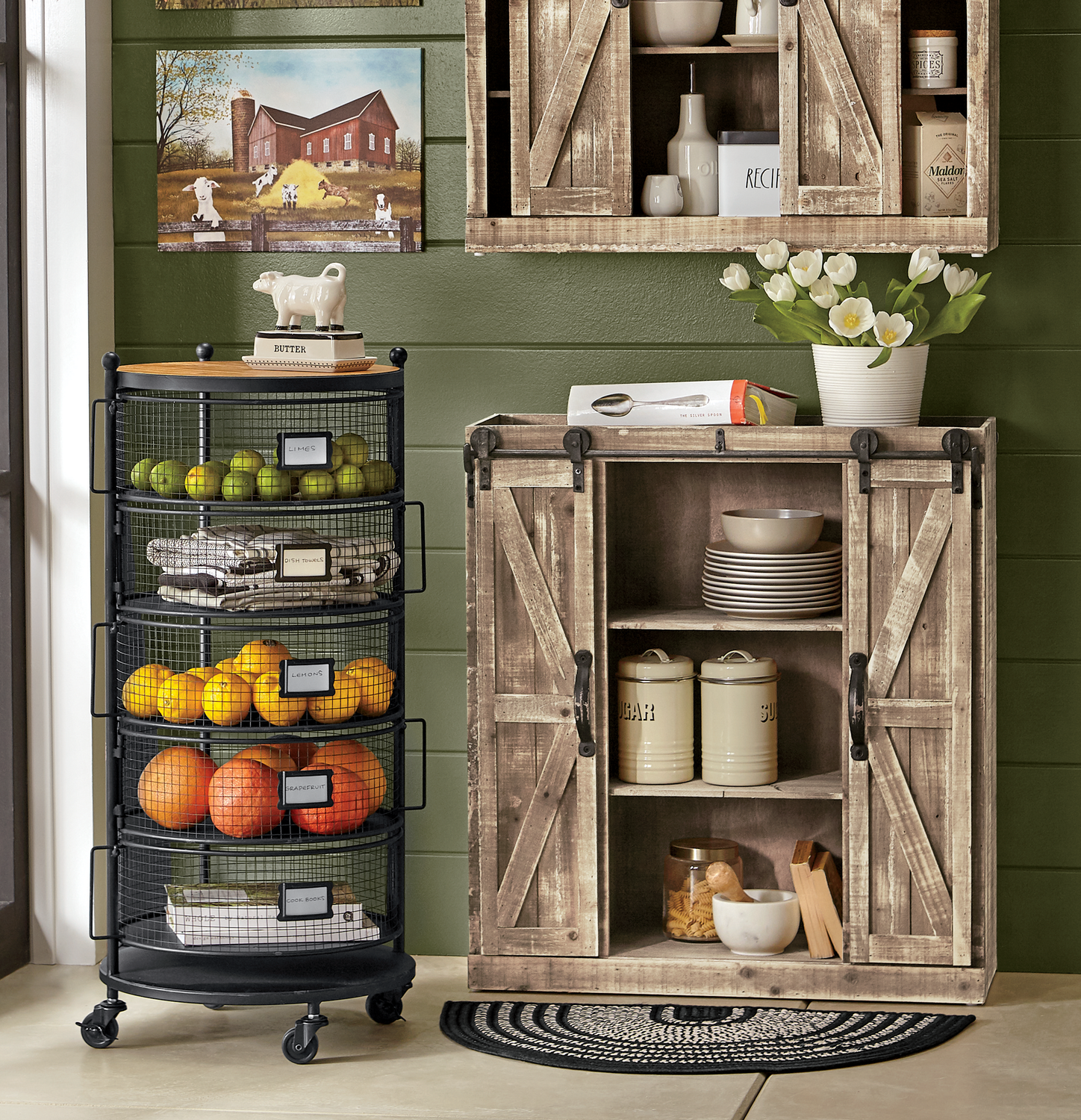 Round Floor Organizer Country Door