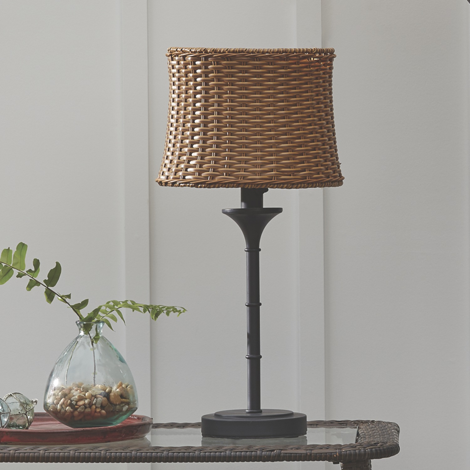 Wicker Shade Table Lamp Country Door Wicker Shade Table Lamp