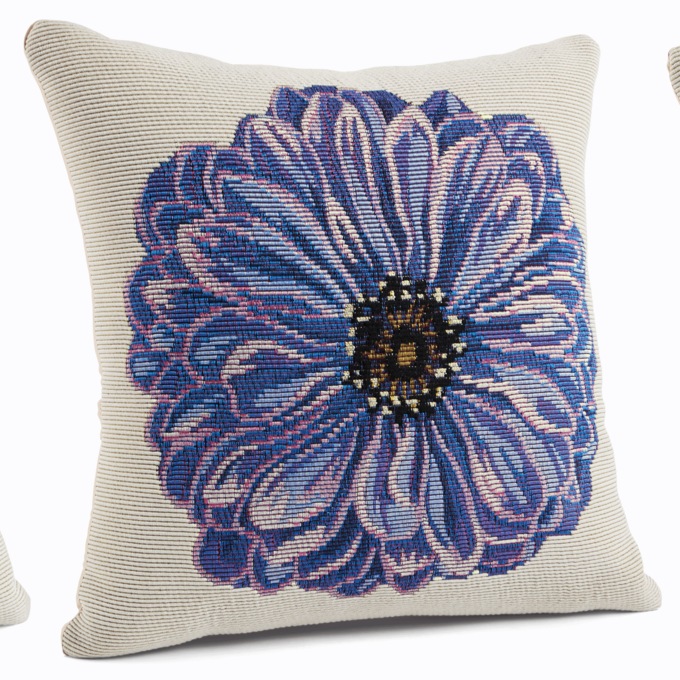 Indoor/Outdoor Figural Flower Pillow, , large
