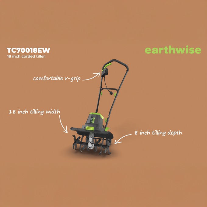 Earthwise 18-inch Corded Tiller, , large