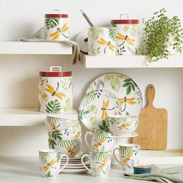 Dragonfly Dinnerware and Canister Sets, , large