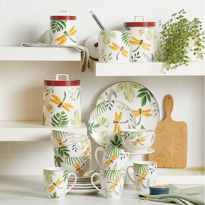 Dragonfly Dinnerware and Canister Sets, , large