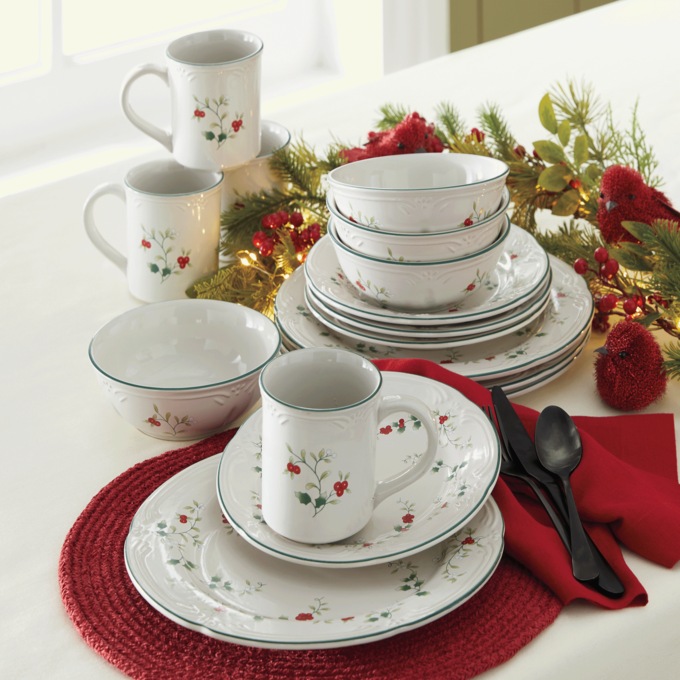 Pfaltzgraff 16-Piece Winterberry Dinnerware Set, , large