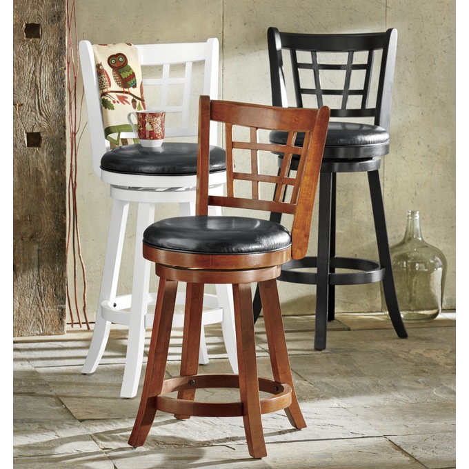 24" Lattice-Back Stool, , large