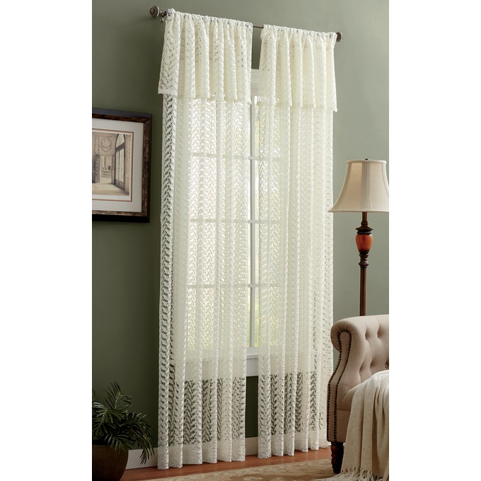 Elmwood Lace Panel With Attached Valance Country Door
