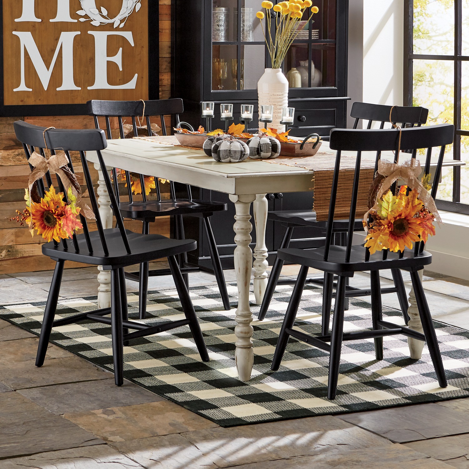 Set Of 2 Farmhouse Spindle Chairs Country Door