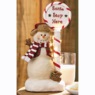 Lighted Snowman with Candy Cane Sign, , large