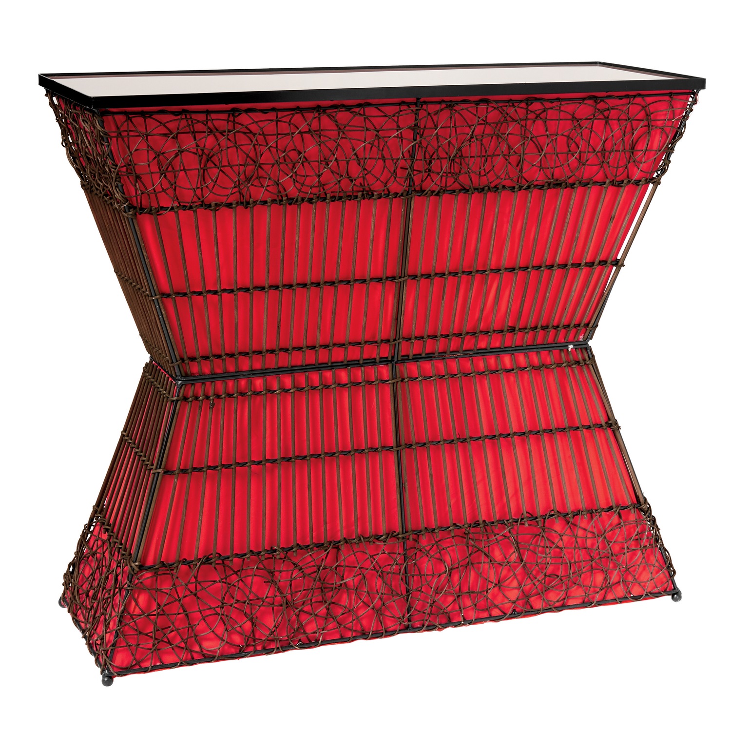 Zain Lighted Rattan Console Table Country Door