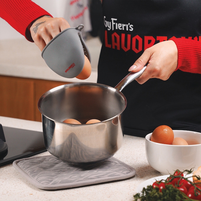 Guy Fieri Flavortown 10-Piece Stainless Steel Cookware Set, , large