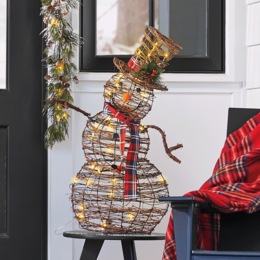 Rattan Snowman, , large