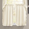 Mayfair Romantic Ruffled Semi-Sheer Cape Cod Tier Pair, , large