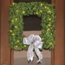 Outdoor Lit Faux Boxwood Wreath, , large
