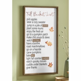 Fall Bucket List Wall Art, , large