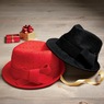 Perforated Bow Fedora, , large