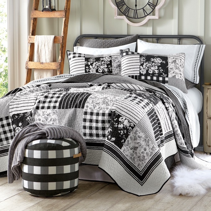 Buffalo Check Pouf, , large